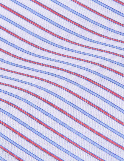 Classic red and blue striped shirt