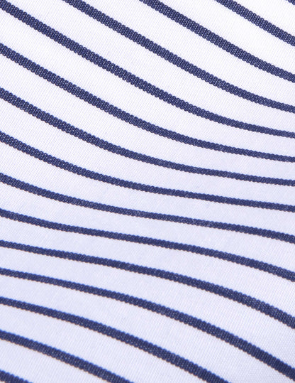 Navy striped fitted shirt