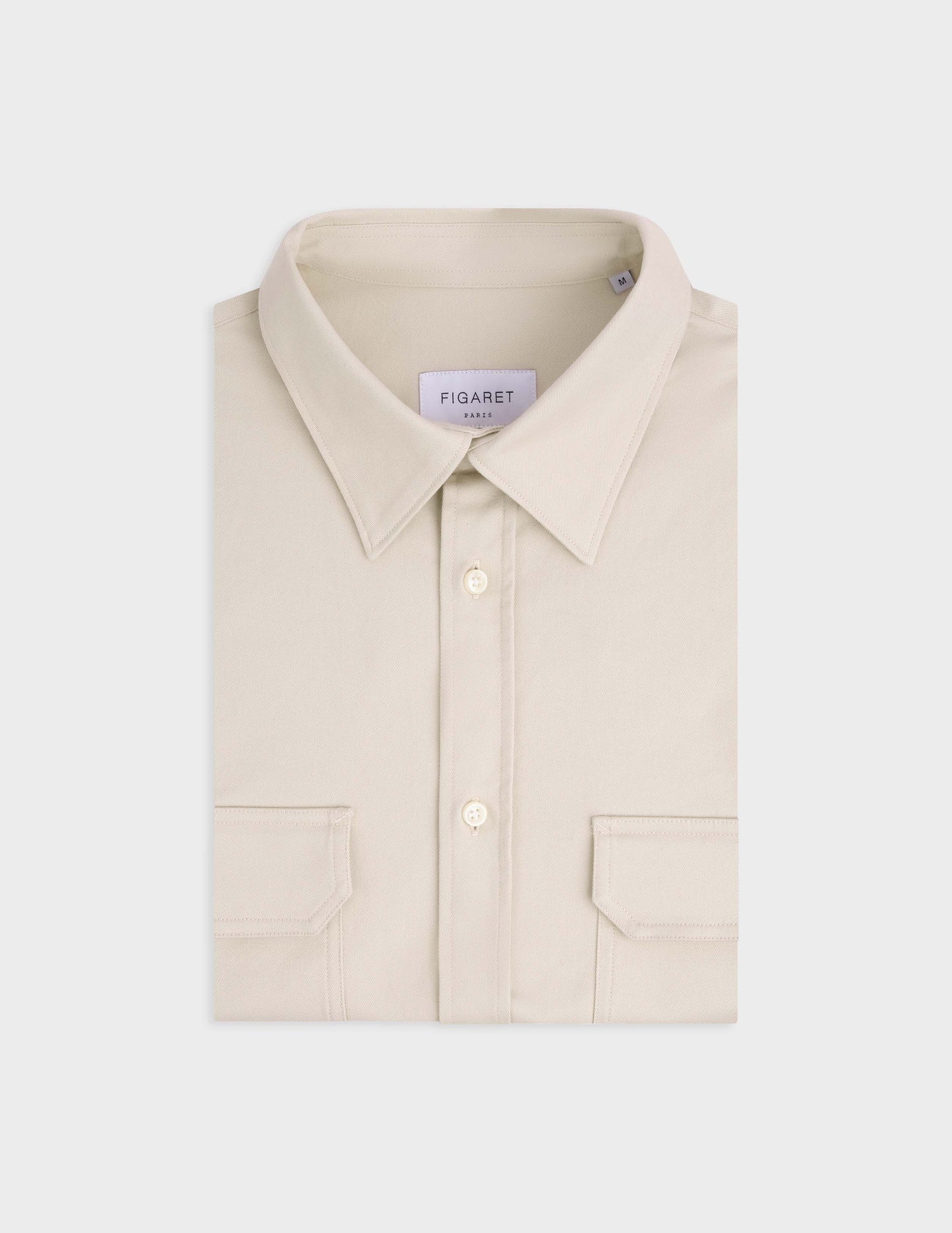 Chemise Florian beige - Twill - Col Français#3