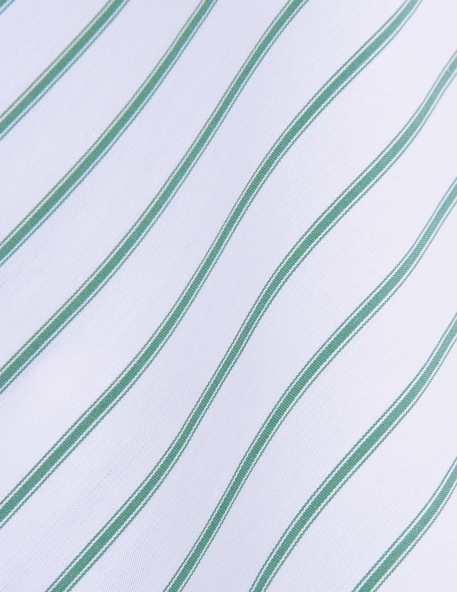 Green striped semi-fitted shirt - Poplin - Reverse Collar#5