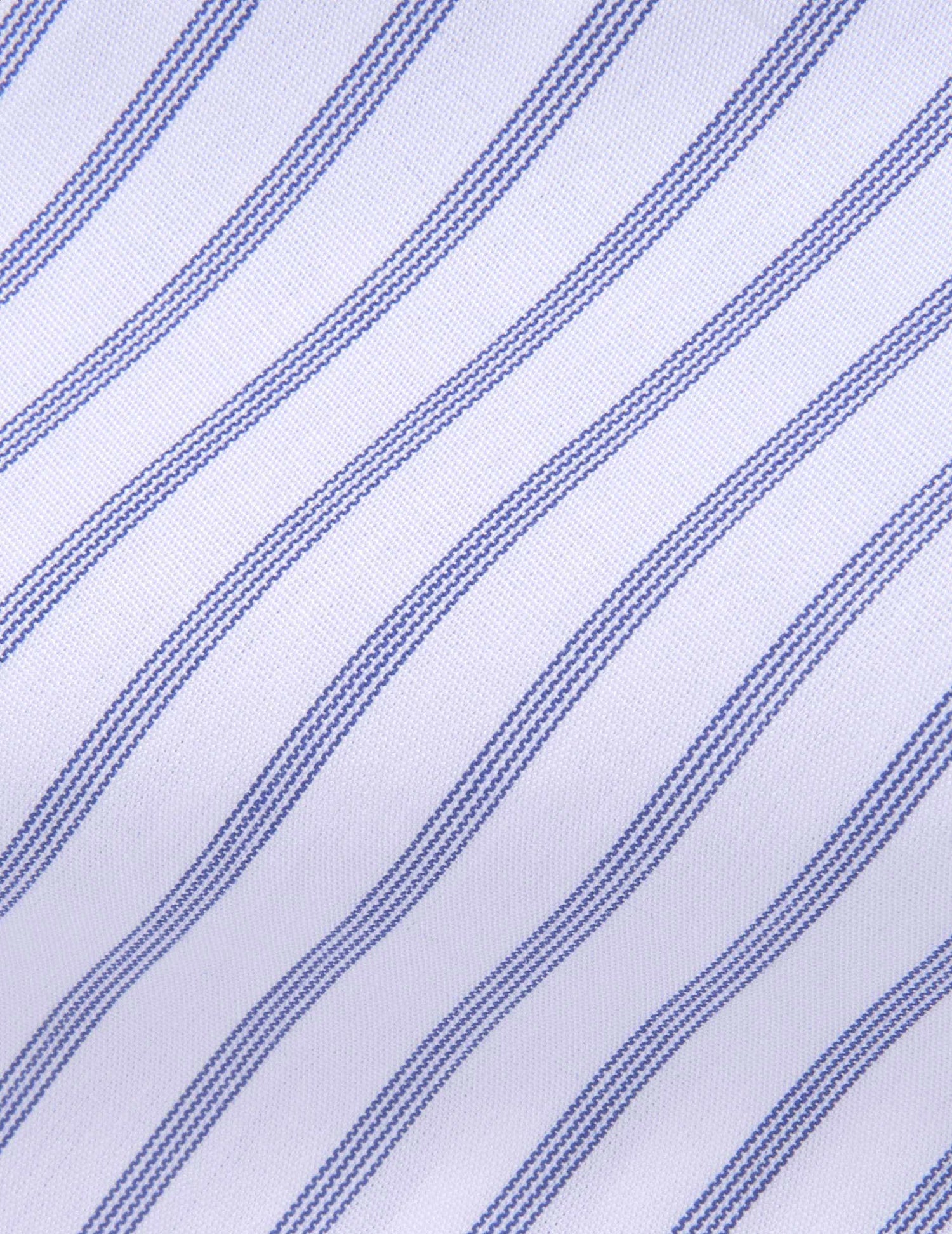 Blue striped fitted shirt - Poplin - Italian Collar#2