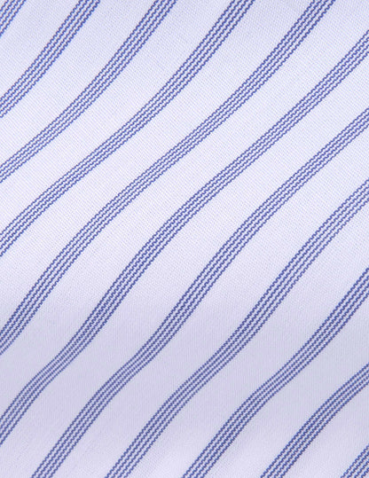 Blue striped fitted shirt