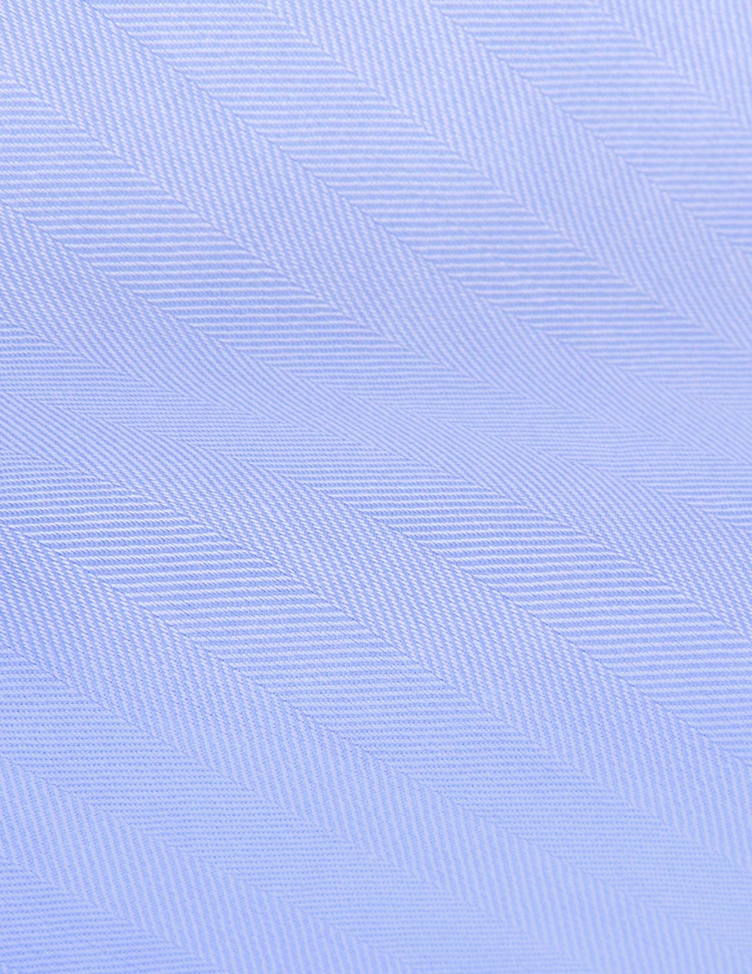 Blue Herringbone Semi-Fitted Shirt - Chevron - Italian Collar#2