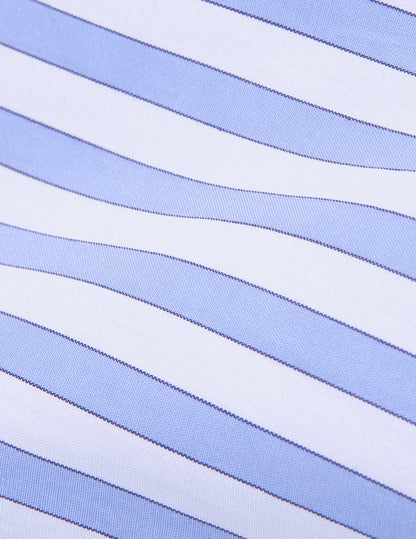 Blue striped semi-fitted shirt