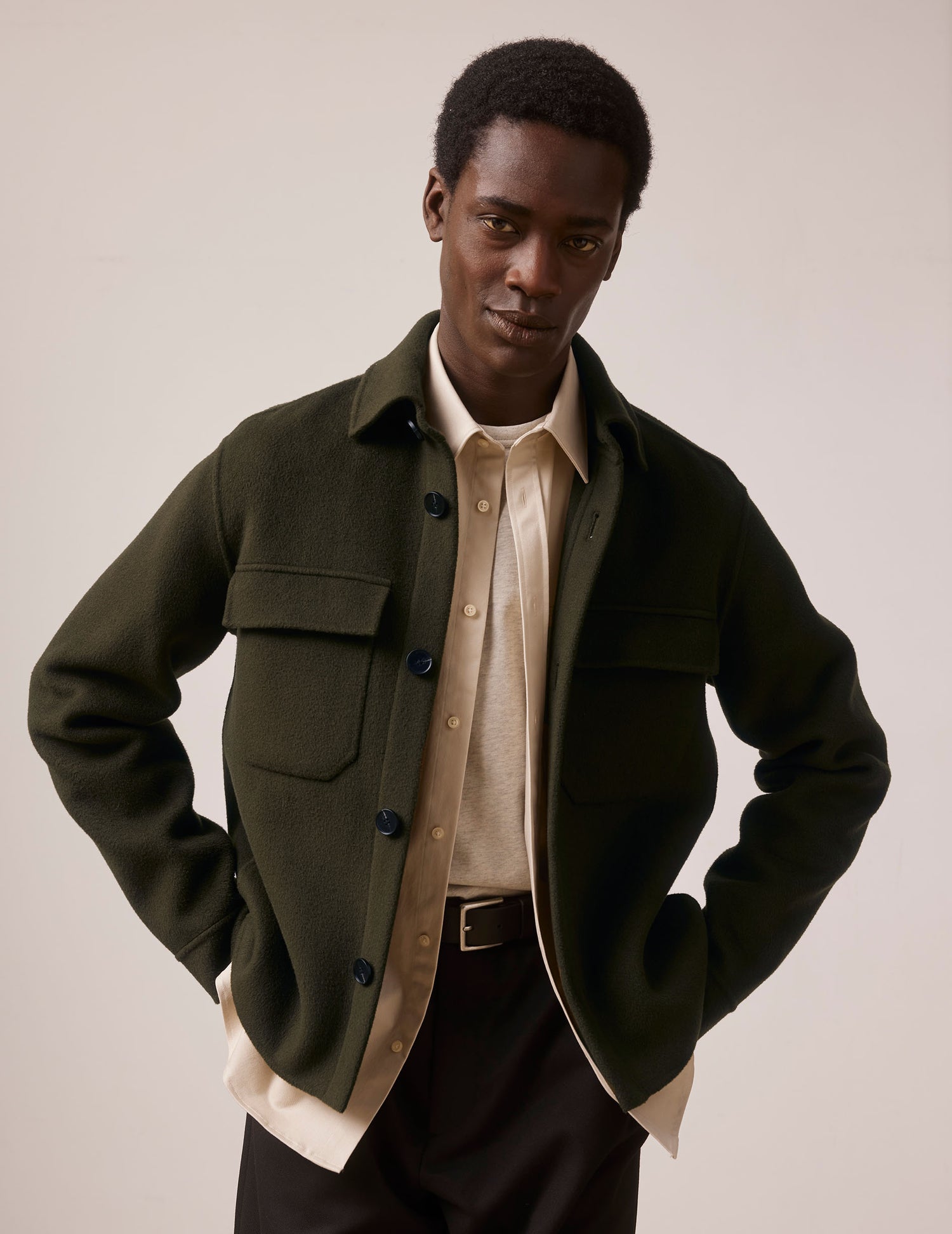 Inoa khaki wool jacket