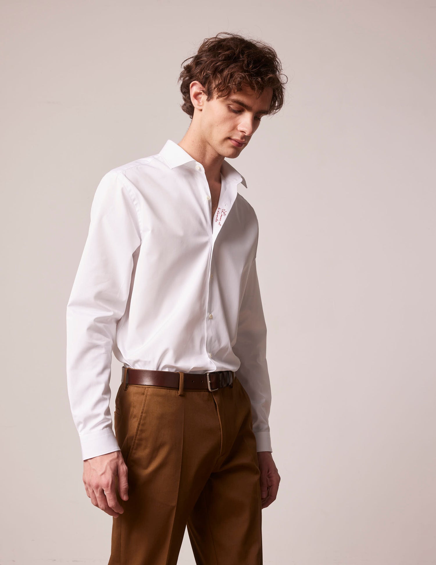 Amour shirt in white poplin - Poplin - Figaret Collar#4