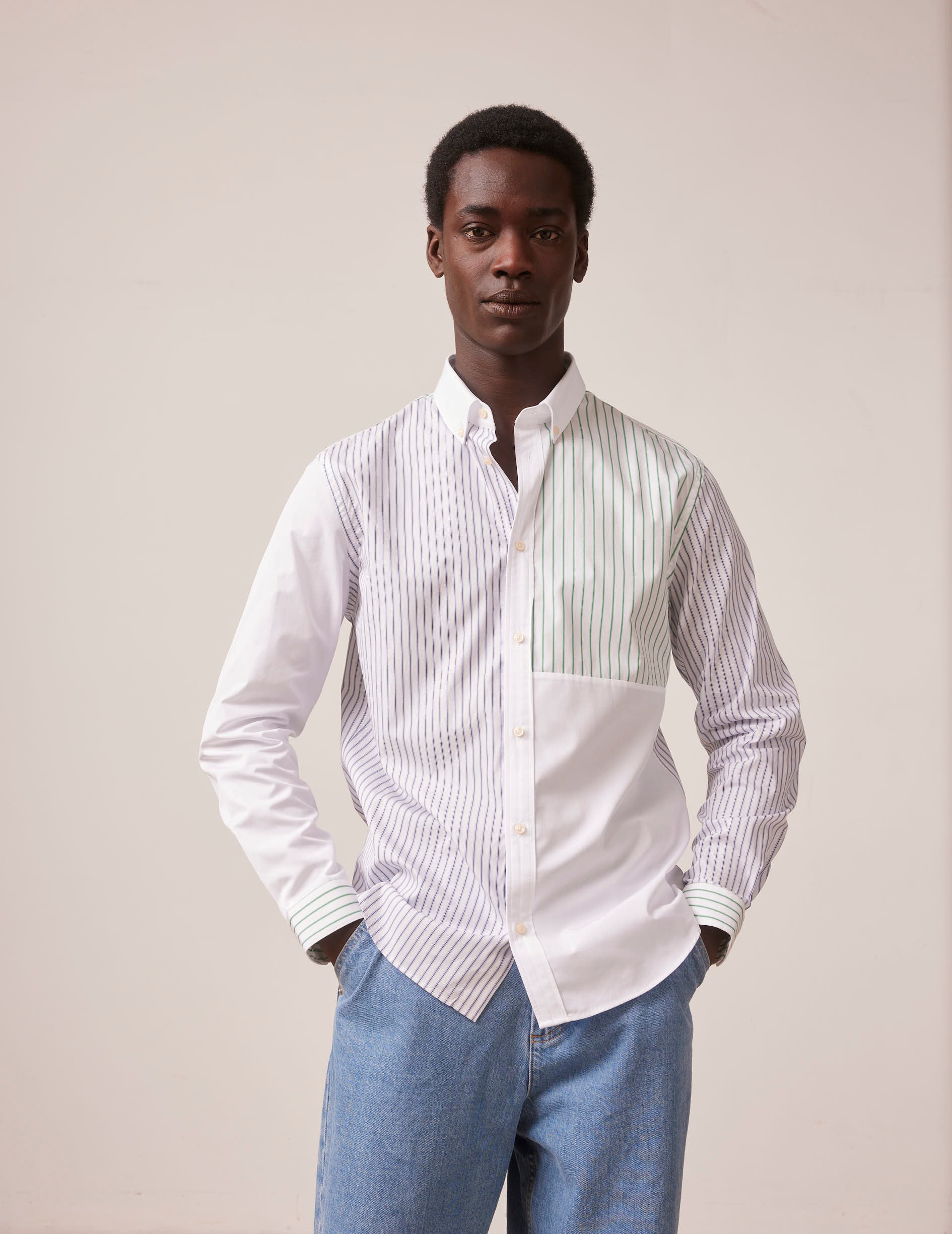 Striped Harry Fun shirt - Poplin - American Collar