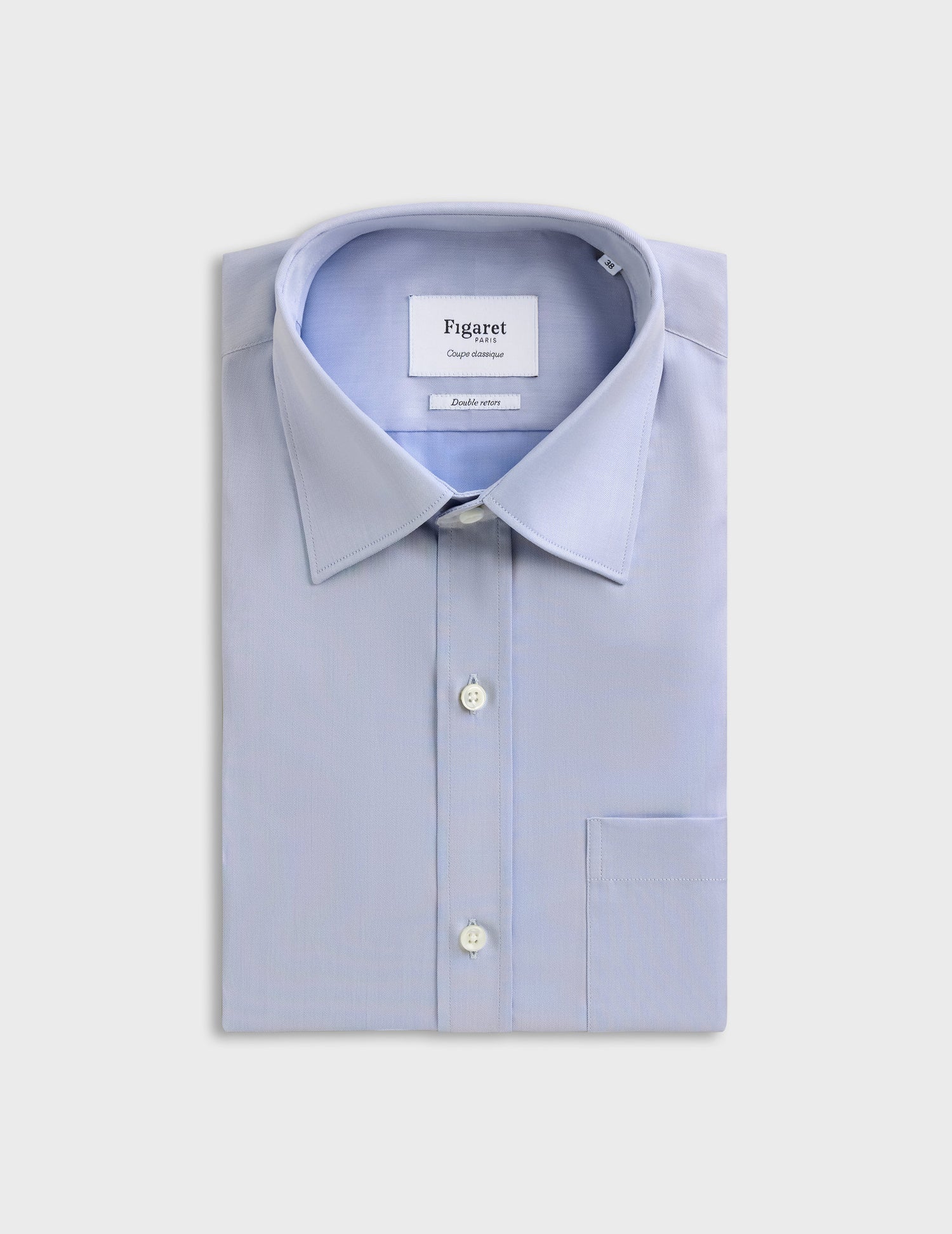 Classic blue shirt - Twill - Figaret Collar