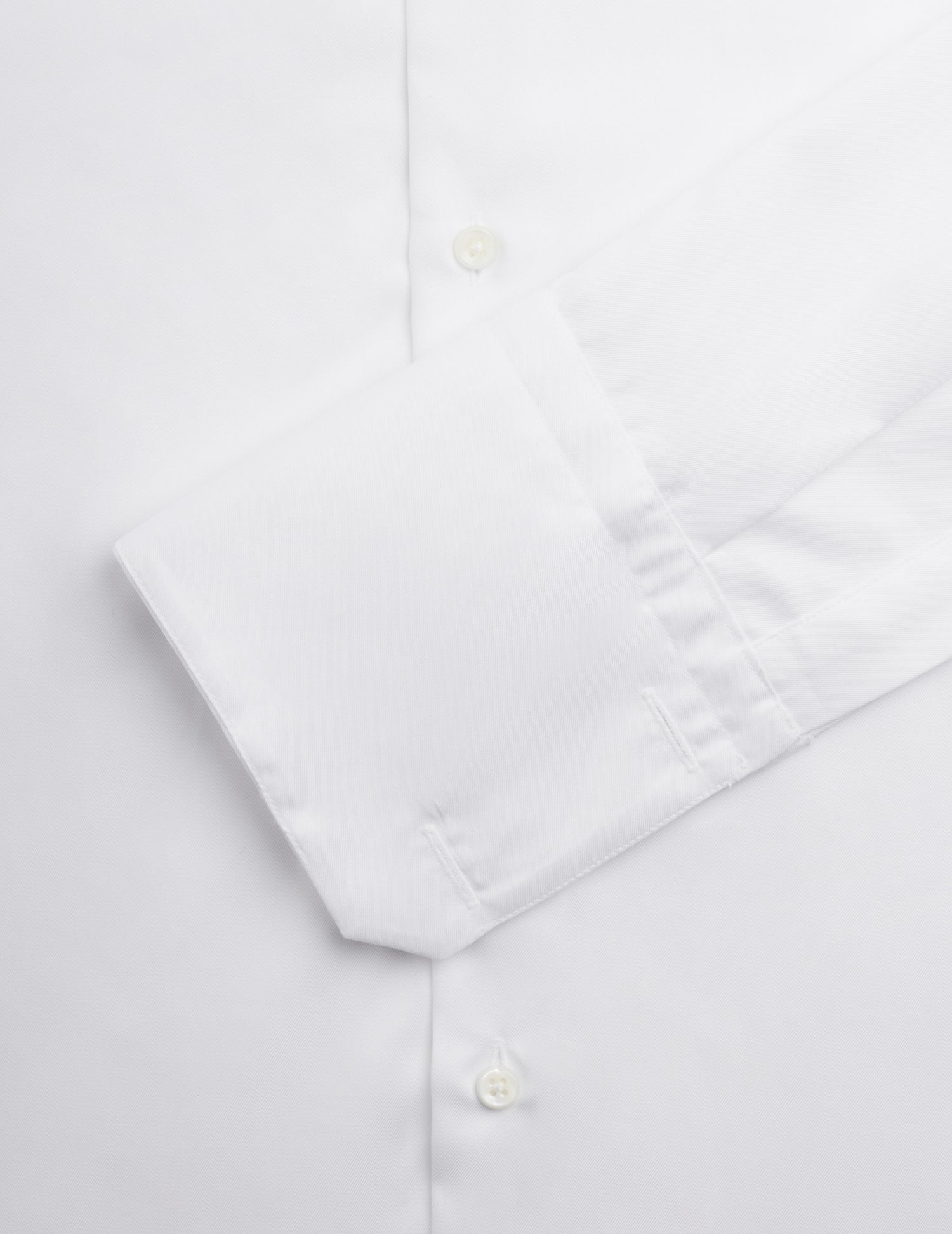 Chemise Semi-ajustée blanche - Twill - Col Italien - Poignets Mousquetaires#2