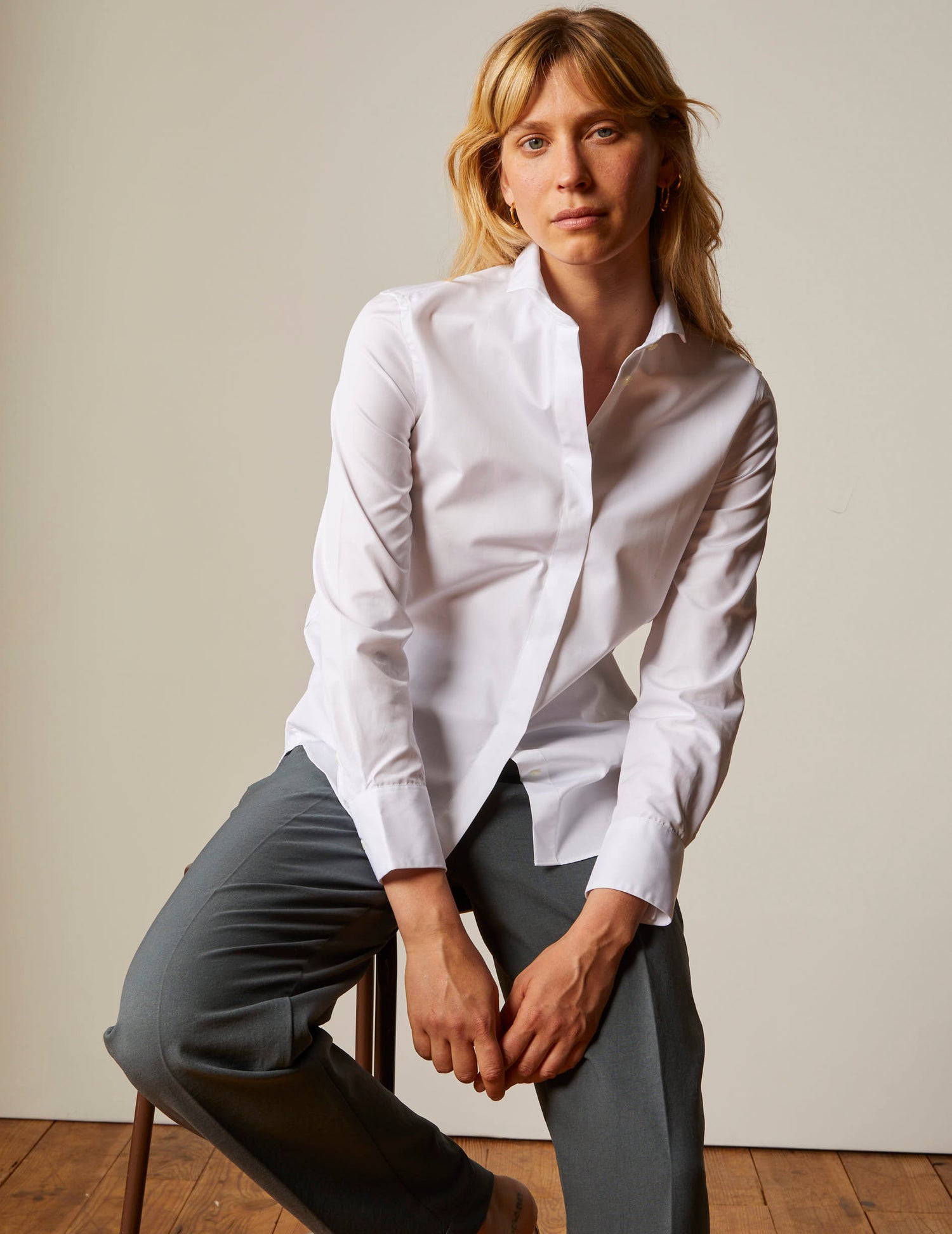 Caroline white shirt - Poplin