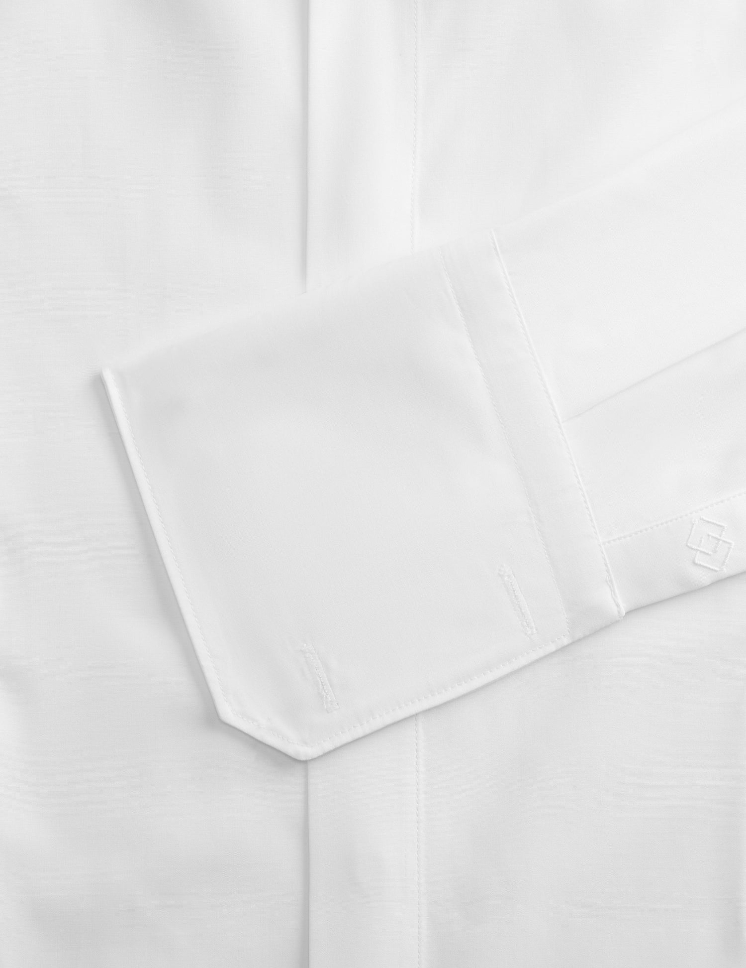 Fitted white hidden throat shirt - Poplin - Wing Collar - French Cuffs#2