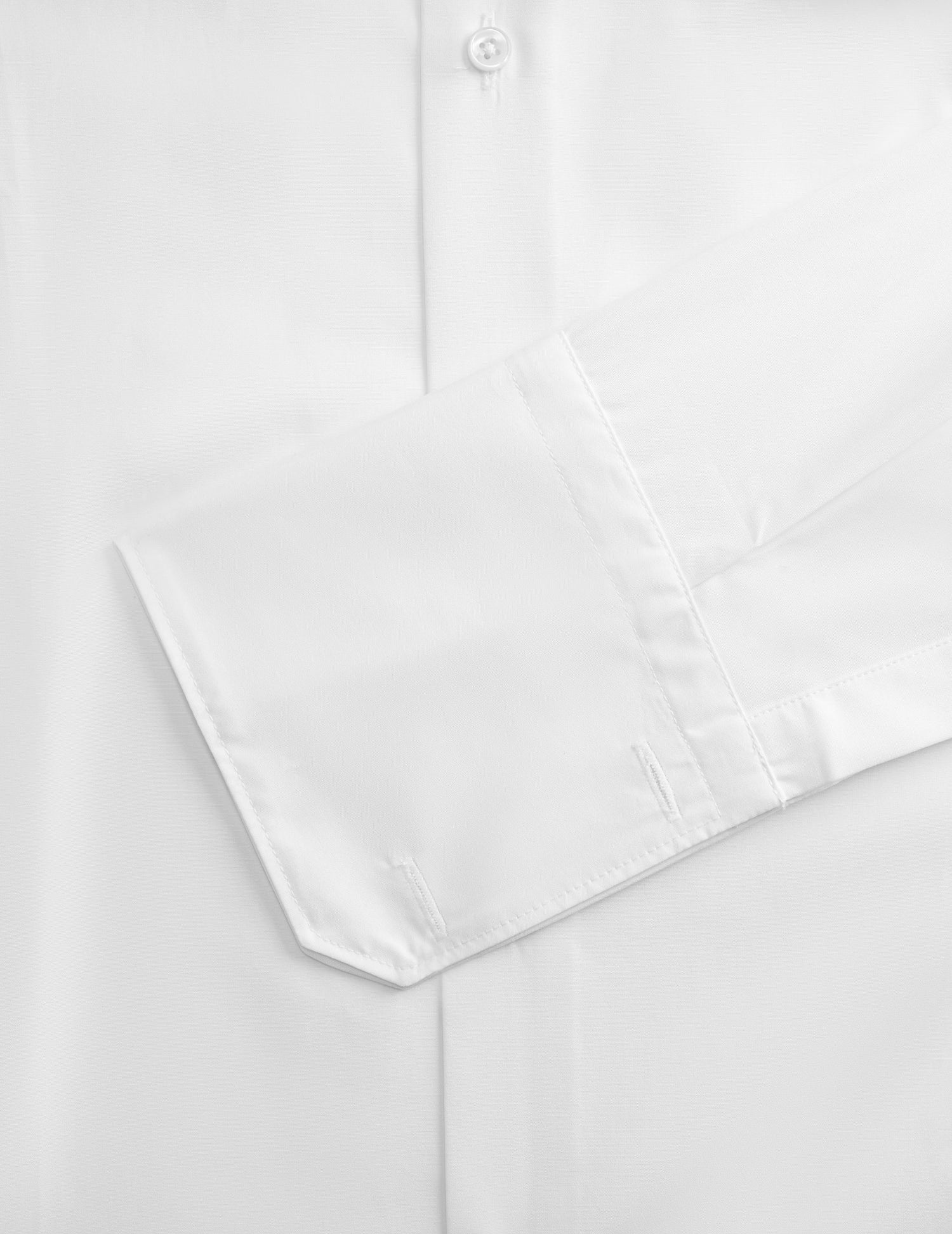 Chemise Classique blanche - Popeline - Col Italien - Poignets Mousquetaires#2