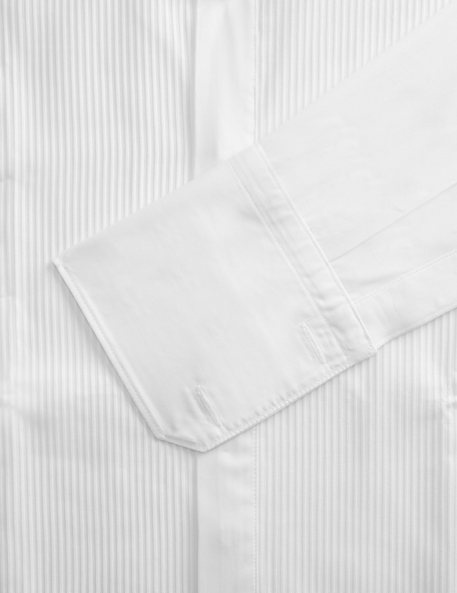 Semi-fitted white hidden throat shirt - Poplin - Wing Collar - French Cuffs#2