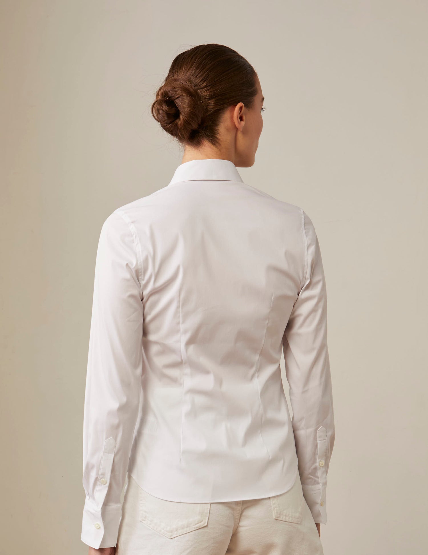 Chemise Anais ajustée blanche - Popeline#2