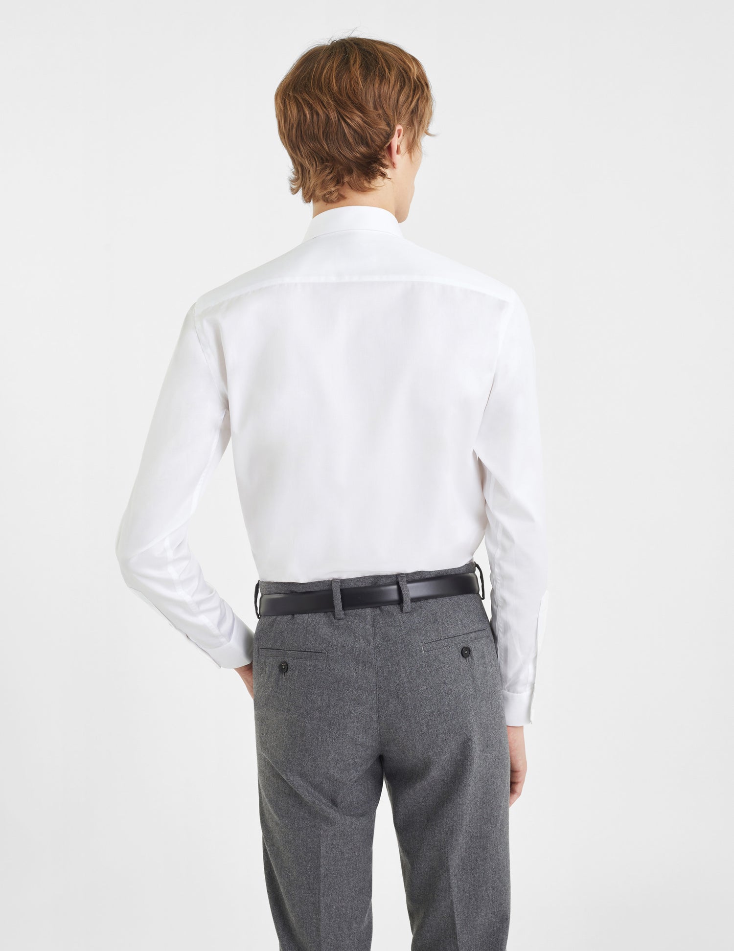 Semi-fitted white shirt - Twill - Italian Collar#4