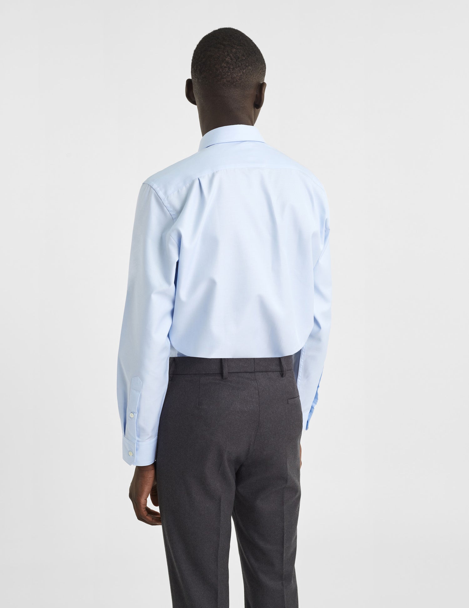 Chemise Classique bleue - Façonné - Col Figaret#4