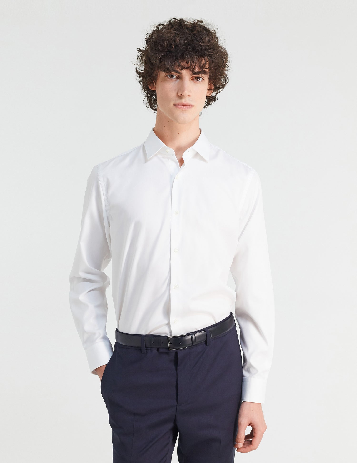 Chemise Semi-ajustée blanche - Pinpoint - Col Figaret#3