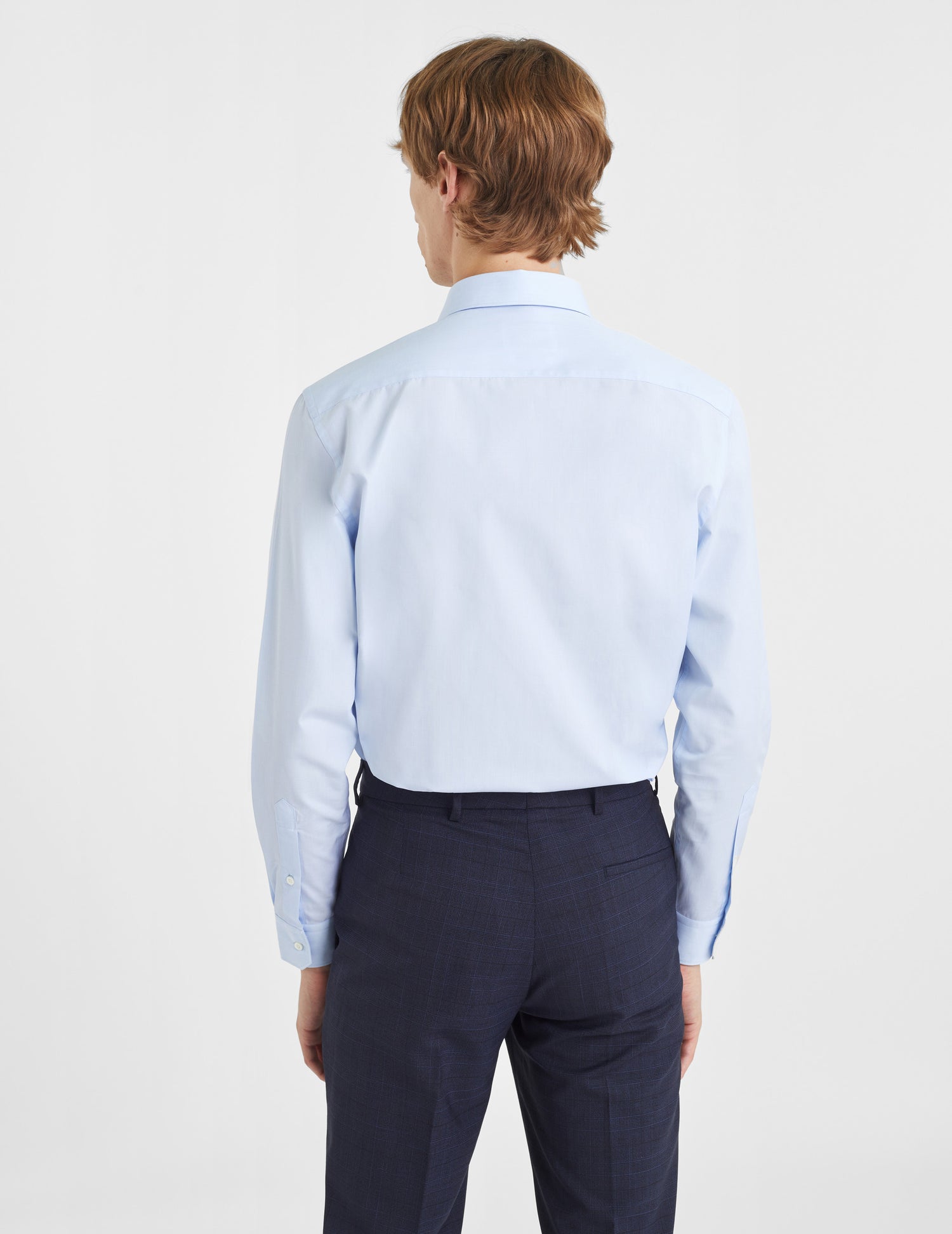 Semi-fitted blue shirt - Wire to wire - Figaret Collar#4