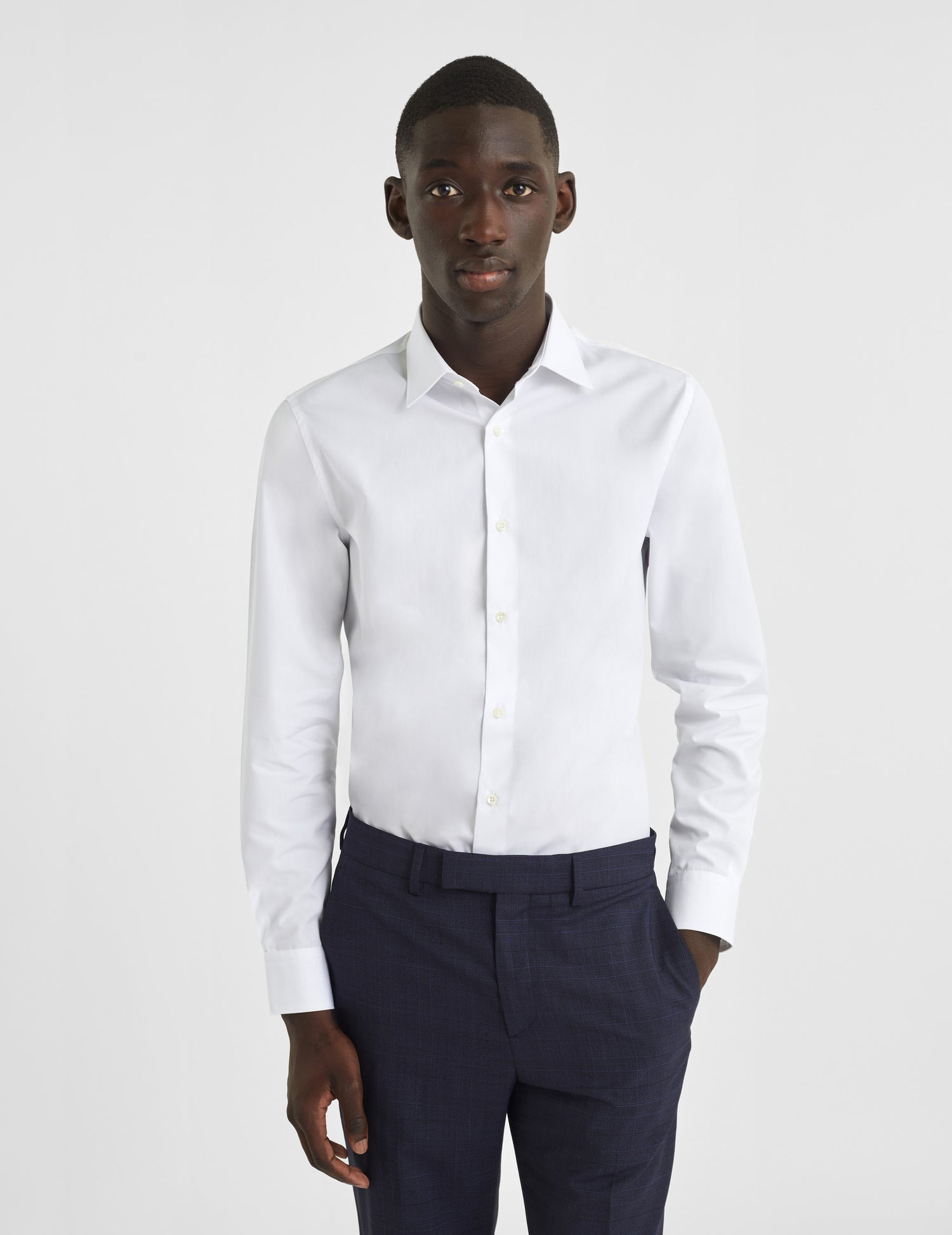 Chemise Ajustée blanche - Popeline - Col Figaret#3