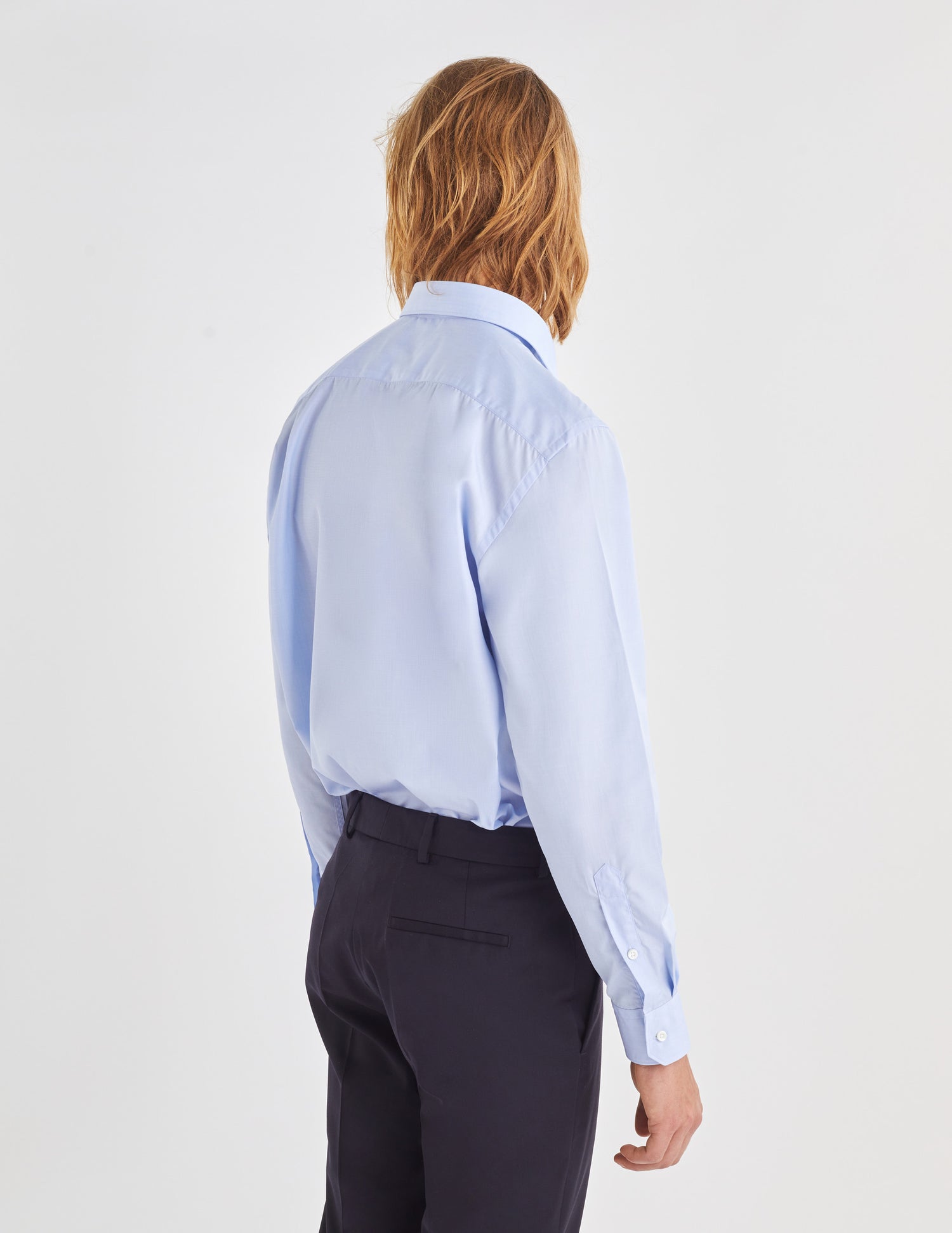 Classic blue wrinkle-free shirt - Wire to wire - Figaret Collar#3