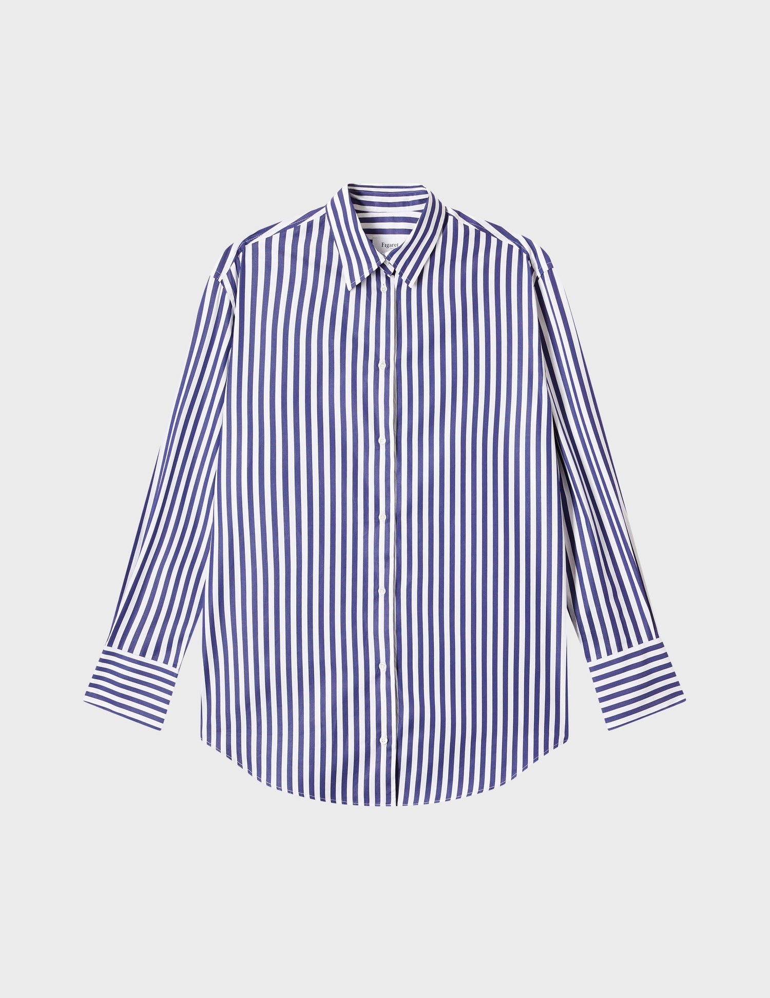 Blue striped Mathilde oversized shirt - Cotton#4