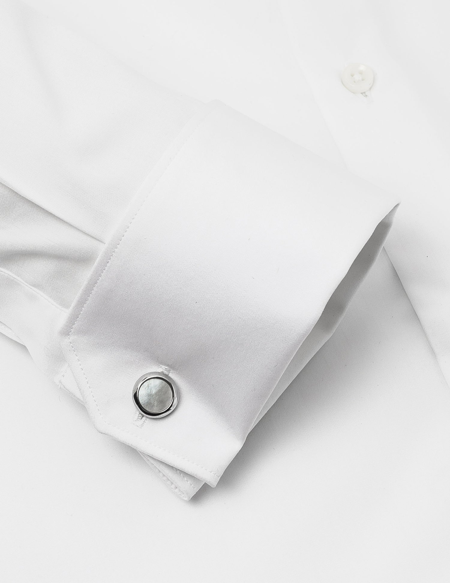 Silver and mother-of-pearl cufflinks