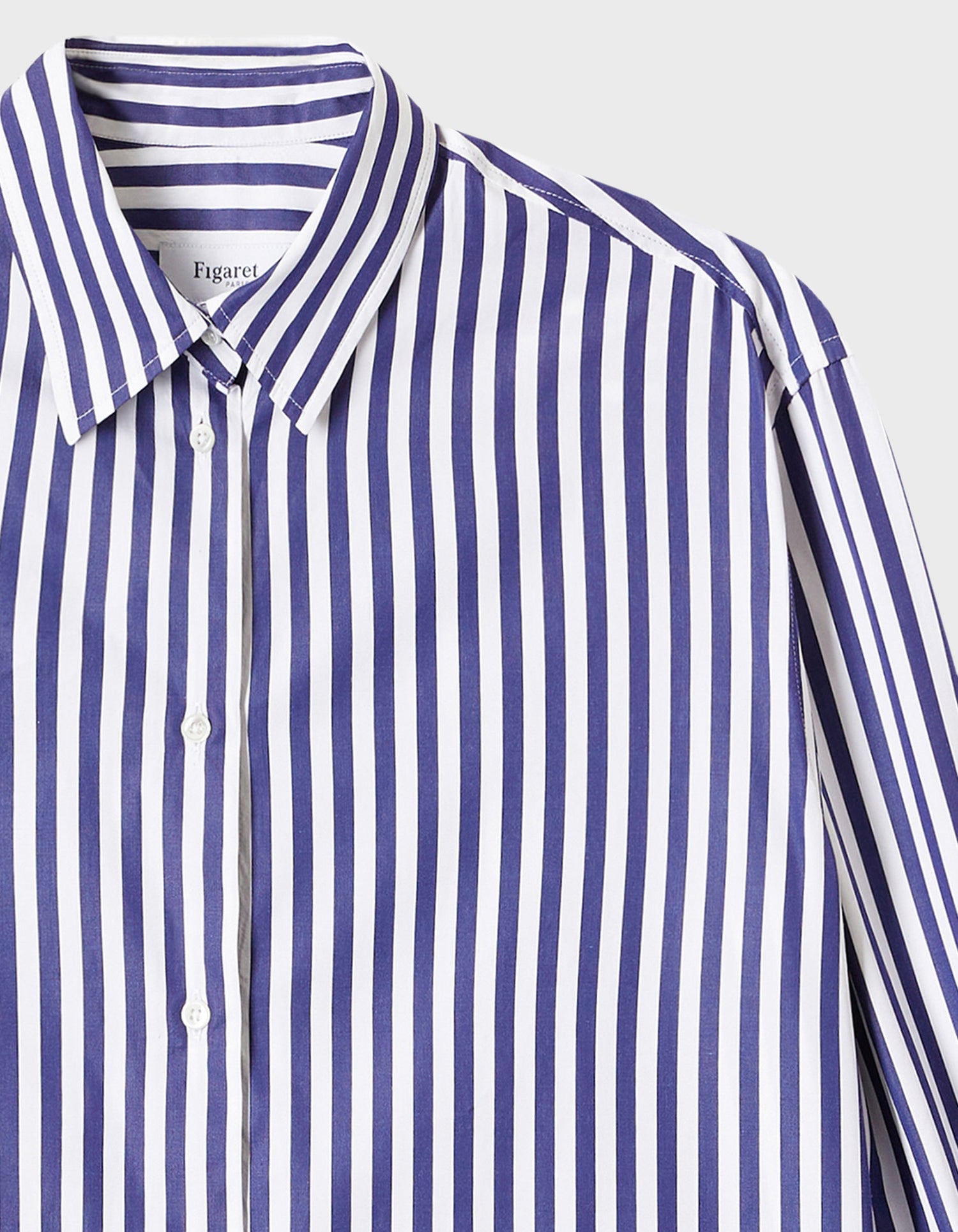 Blue striped Mathilde oversized shirt - Cotton#5