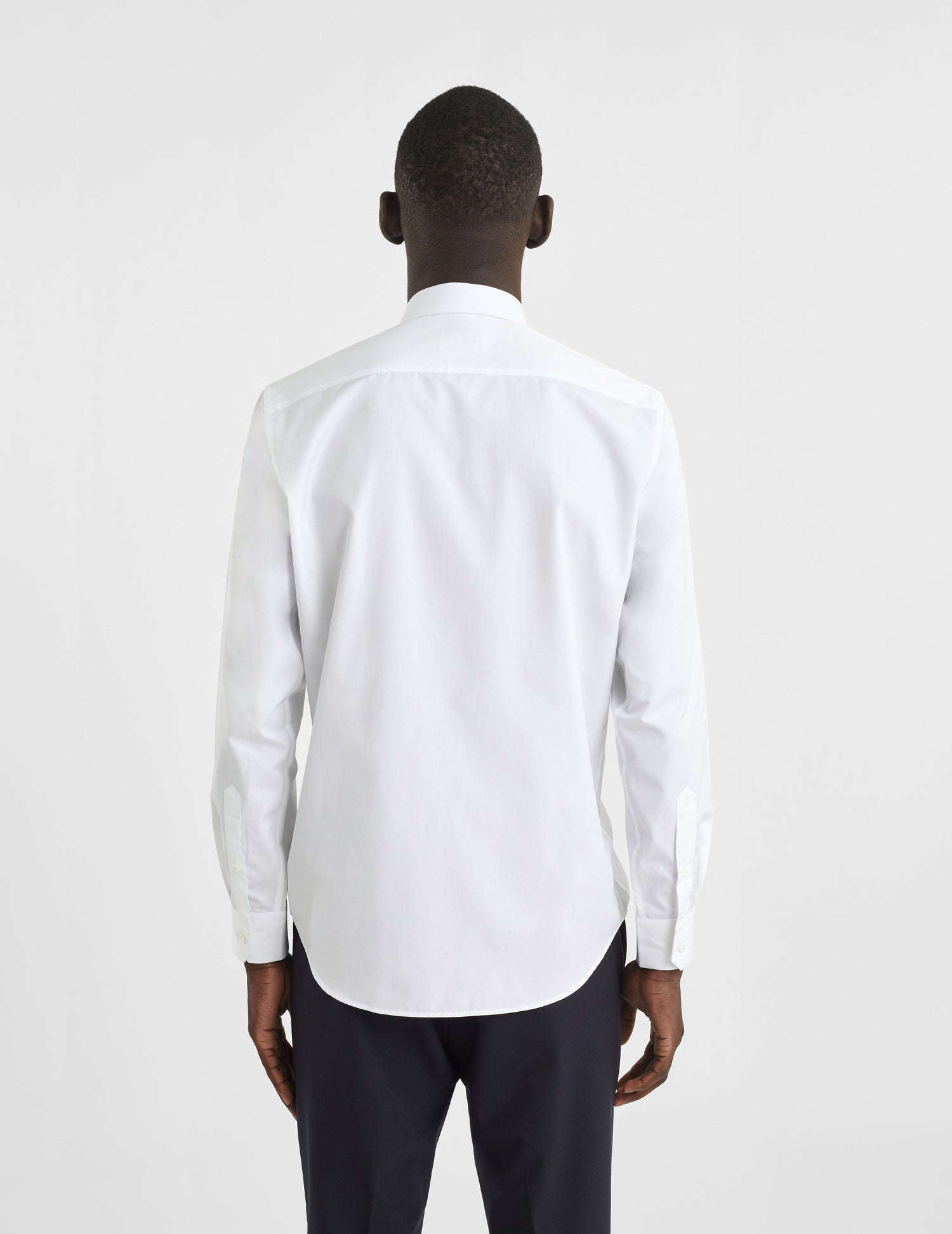 Semi-fitted white shirt - Poplin - Italian Collar#4