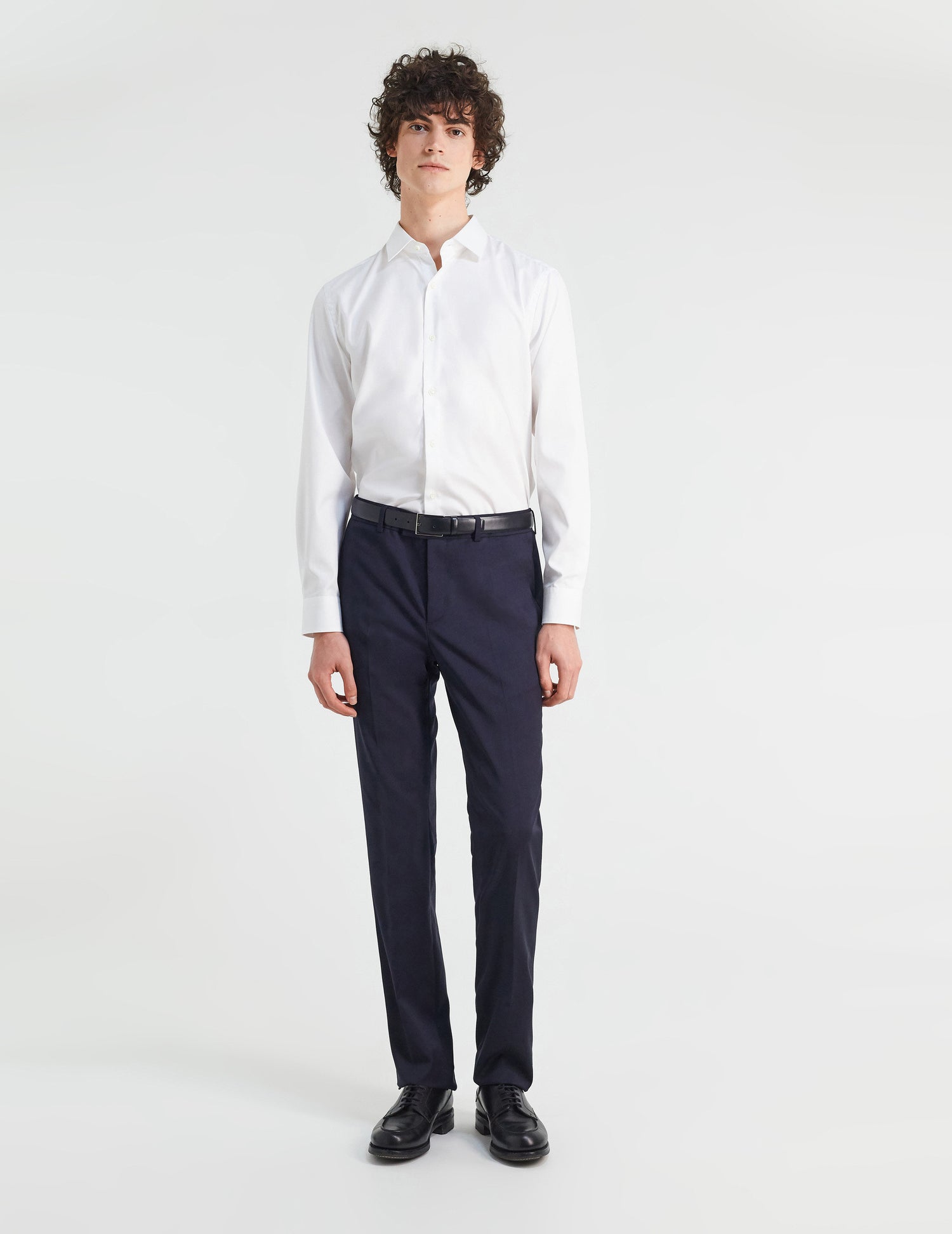 Semi-fitted white shirt - Pinpoint - Figaret Collar#5