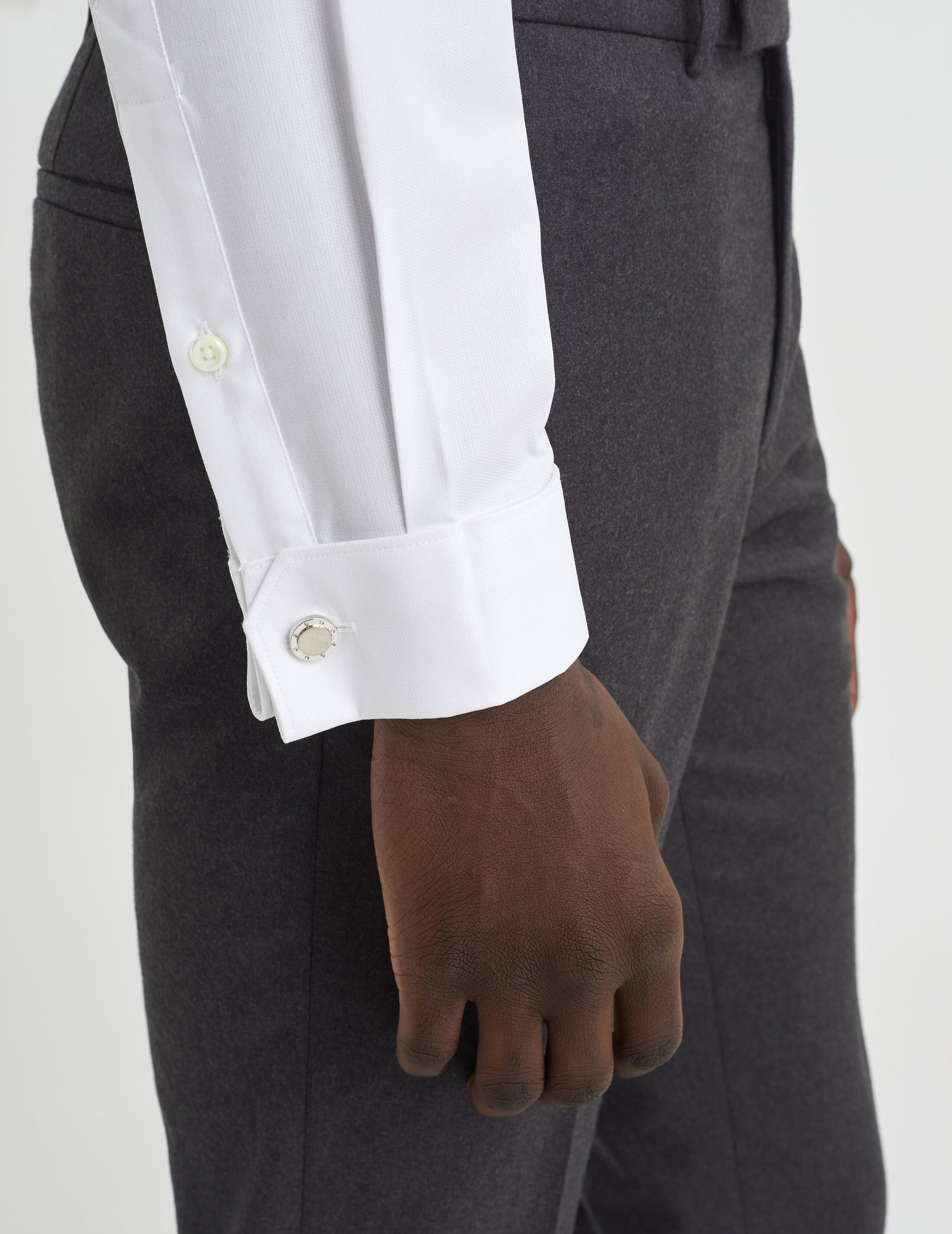 Semi-fitted white shirt - Fashioned - Figaret Collar - French Cuffs#8