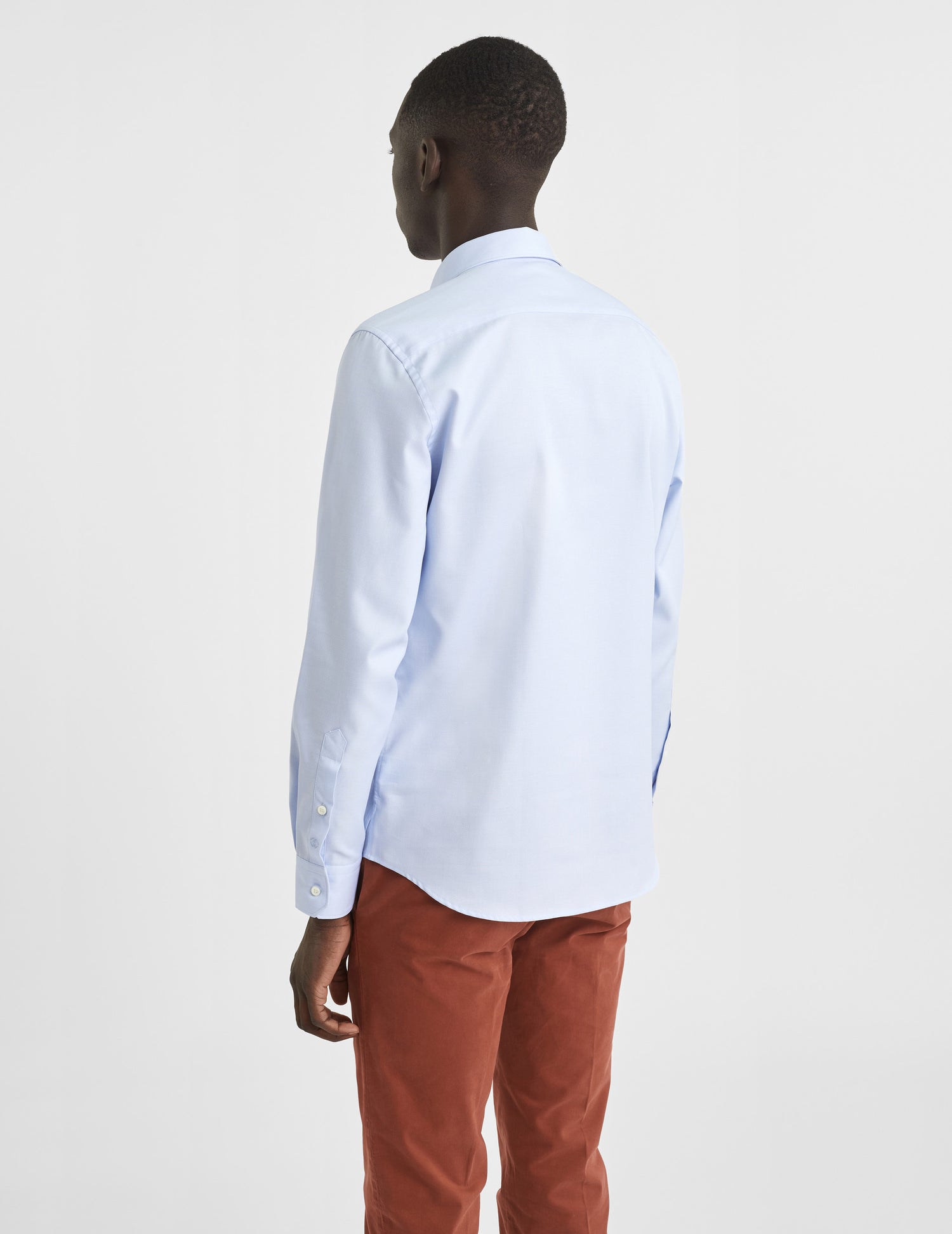 Semi-fitted blue shirt - Dobby - Figaret Collar#4