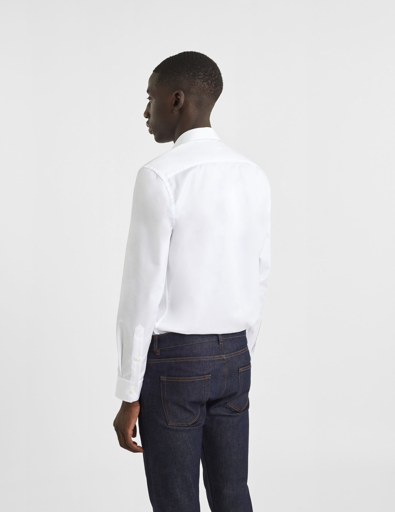 Semi-fitted white shirt - Twill - Figaret Collar#4