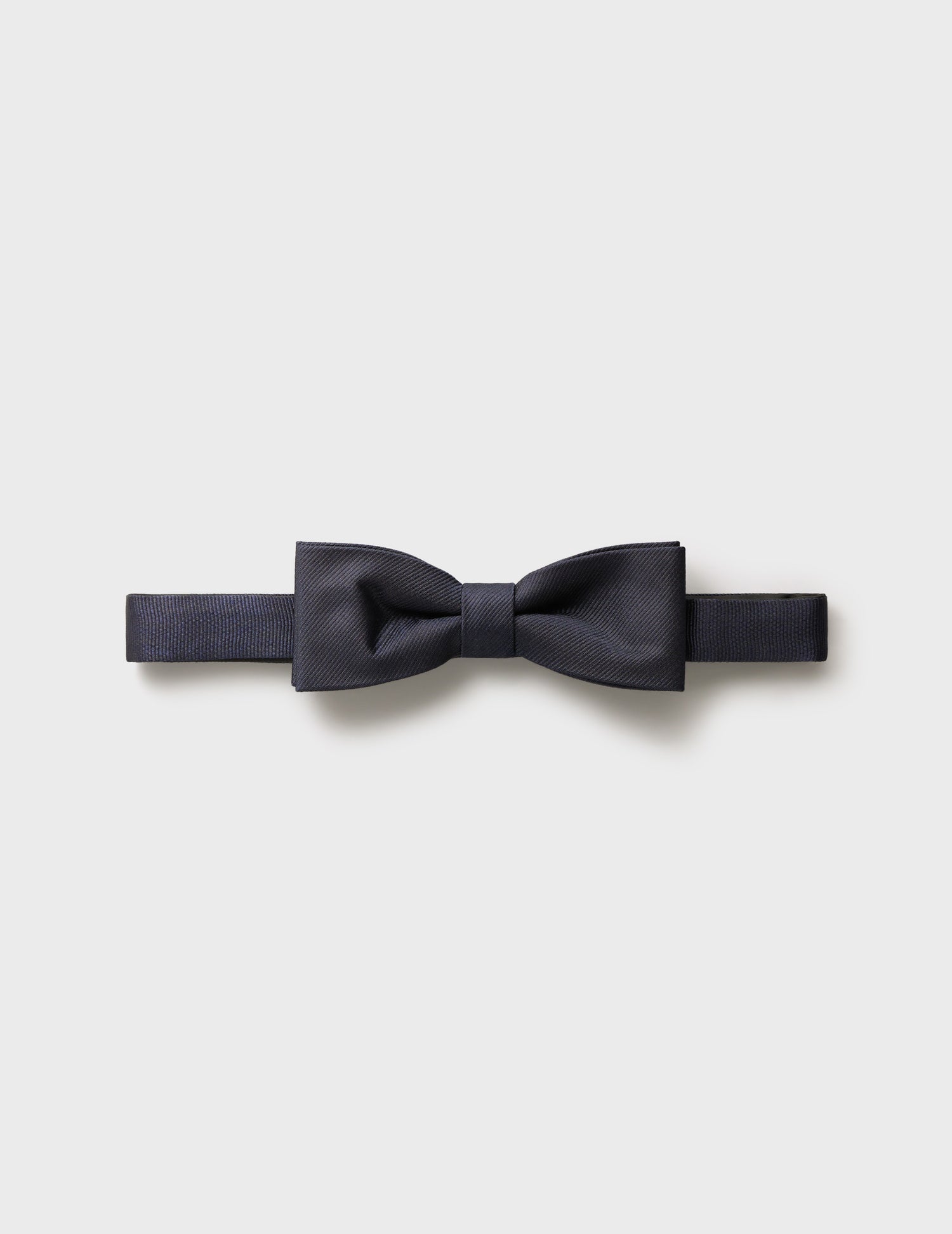 Navy silk bow tie